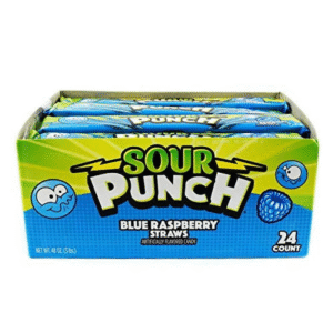 Sour Punch Straws Blue Raspberry | 24 Count