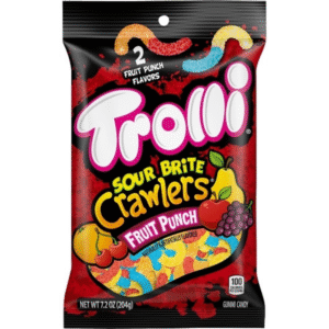 Trolli Sour Brite Crawlers Fruit Punch Peg Bag