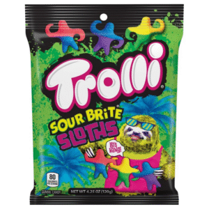 Trolli Sour Brite Sloths    Peg Bag