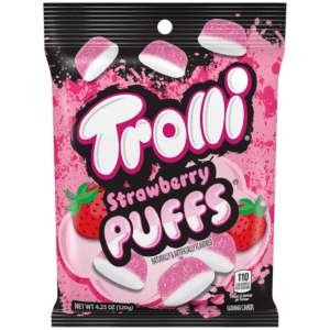 Trolli Strawberry Puff Peg Bag