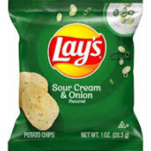 Lays Potato Chips, Sour Cream & Onion | 1 oz.