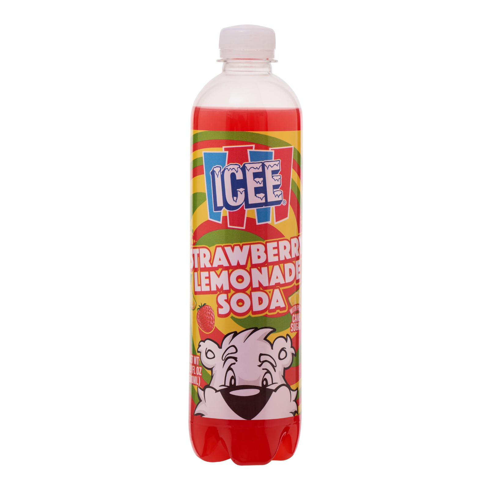 ICEE SODA I7 OZ PLASTIC BOTTLE STRAWBERRY LEMONADE