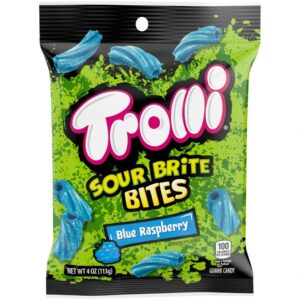 Trolli Sour Brite Bite Blue Raspberry Peg Bag