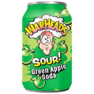 Warheads Sour Green Apple Soda | 12 oz